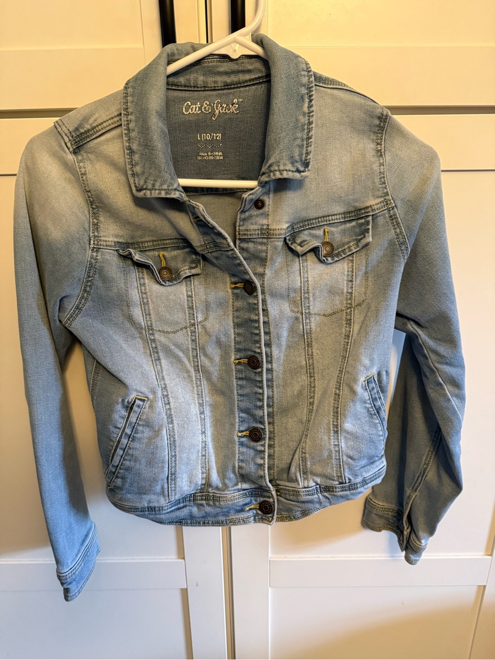 Cat & Jack Light Wash Jean Jacket in Faded Blue